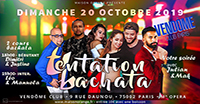 visuel Tentation Bachata, dimanche 20 octobre 2019 au Vendôme Club