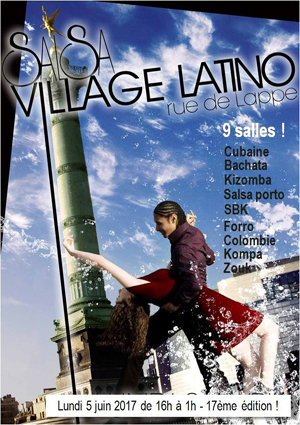 flyer village latino Paris Bastille 05 juin 2017