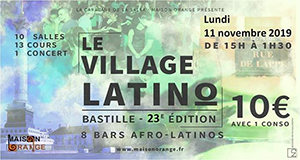 visuel village latino Paris Bastille du 11 novembre 2019