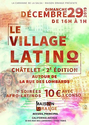 visuel village latino Paris Châtelet du 29 décembre 2019