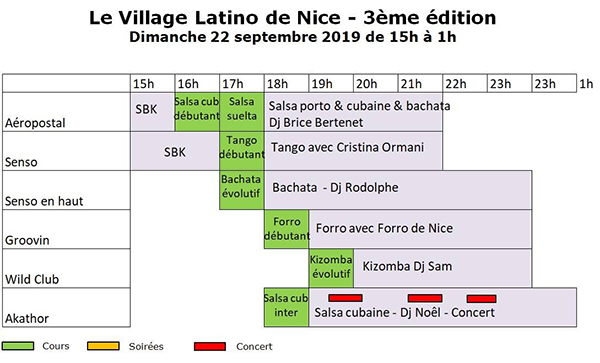 programme village latino Nice